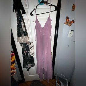 Cute lilac color high low dress never worn ! Super cute and flowy